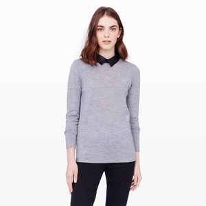 Club Monaco Mackenzie Leather Sweater Gray